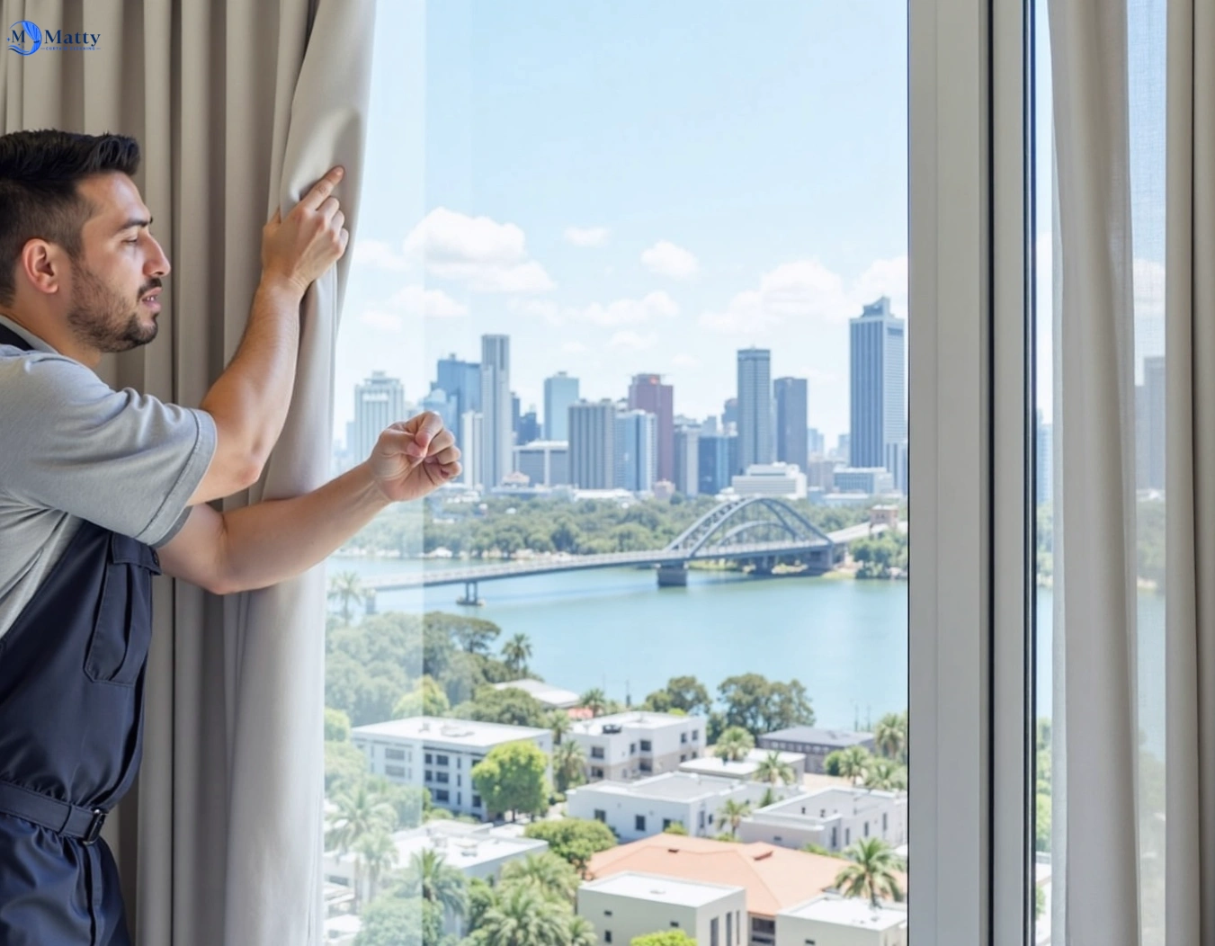 Professional curtain steam cleaning service meadowbank-nsw QLD by Matty Curtain Cleaning